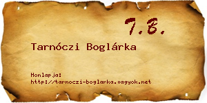 Tarnóczi Boglárka névjegykártya
