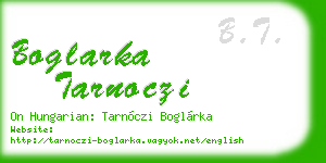 boglarka tarnoczi business card